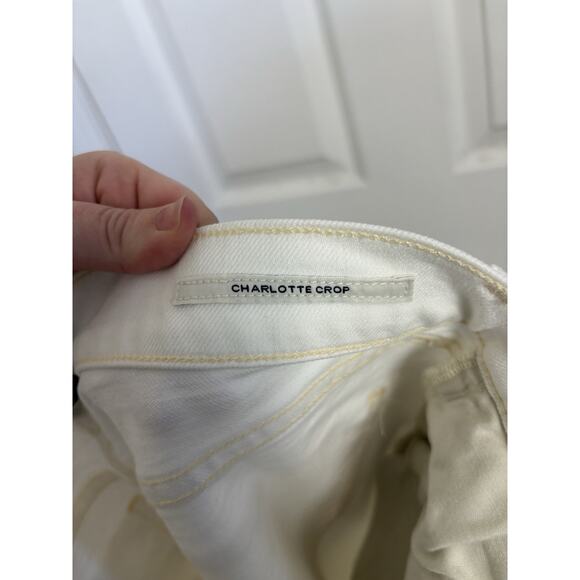Citizens of Humanity White Charlotte Crop Denim Jeans Size 27 Button Fly - Picture 6 of 12